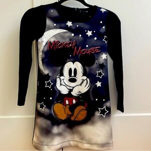 MONNALISA Mickey Mouse Starry Night Graphic Dress